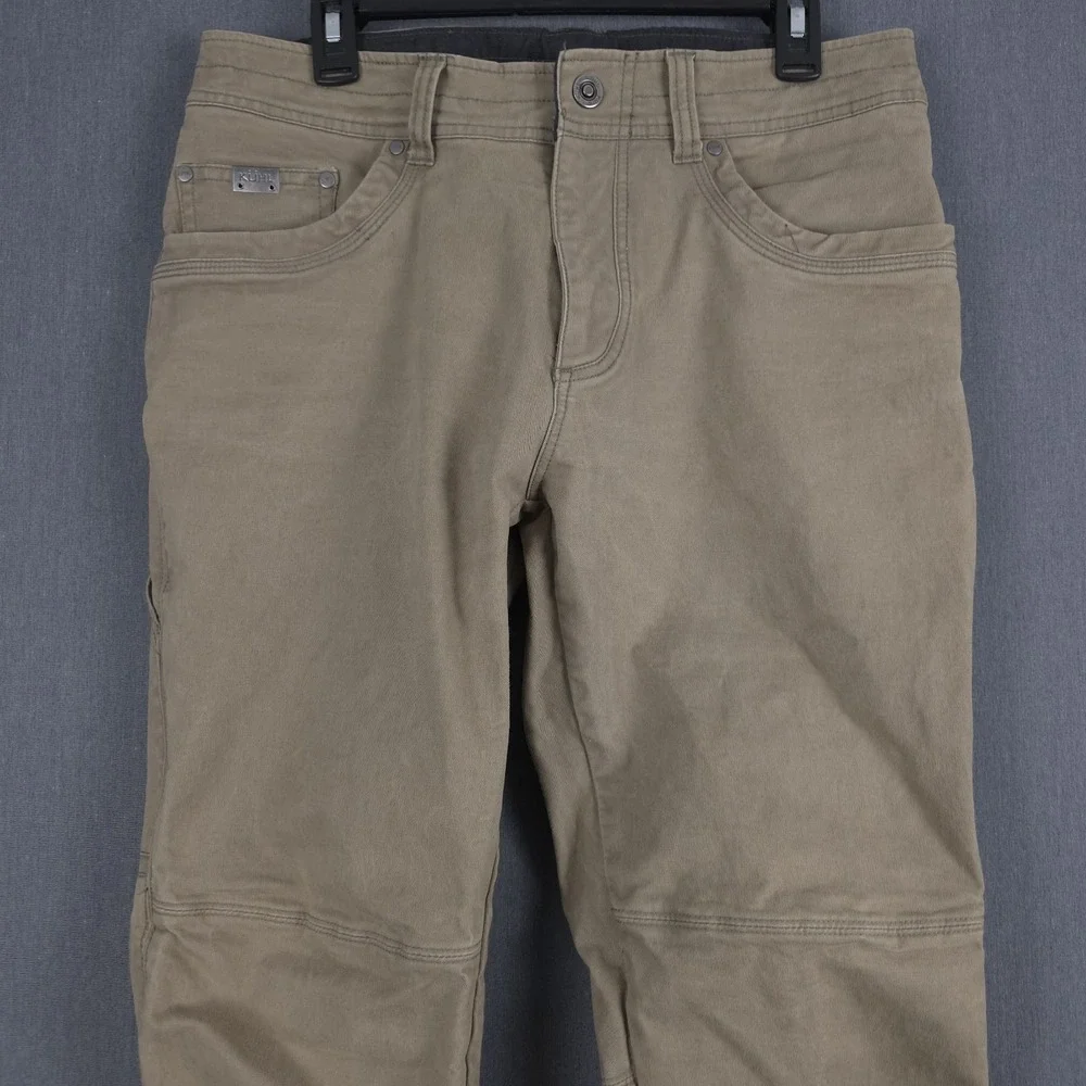 Kuhl Rebel Pants Mens 33x32‎ (Fits 32x32) Khaki Canvas Outdoor Hiking 5139